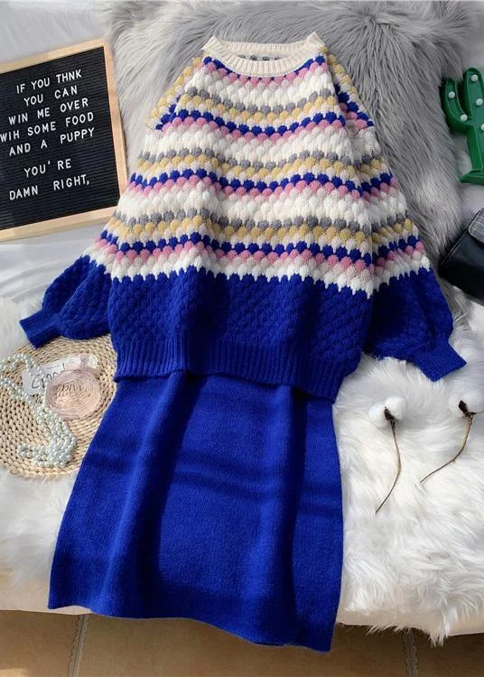 2024 new early autumn age reduction ladies temperament two-piece sweater Sweater Dress Chic 2024 new early autumn age reduction ladies temperament two-piece sweater Sweater Dress Chic