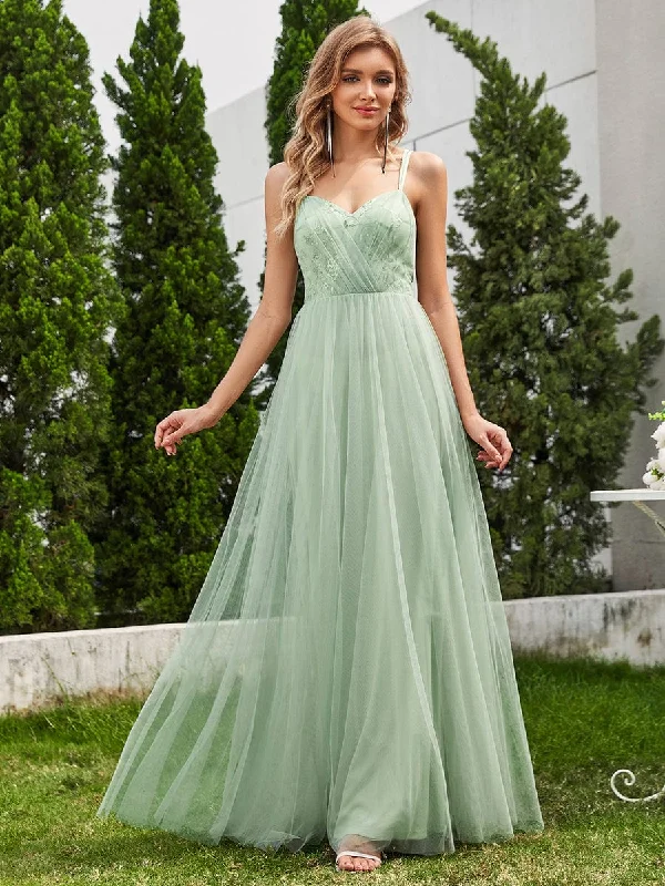 Shimmer Cross-Back Straps Wholesale Tulle Bridesmaid Dress with sleeveless Sweet Tulle Dress Shimmer Cross-Back Straps Wholesale Tulle Bridesmaid Dress with sleeveless Sweet Tulle Dress