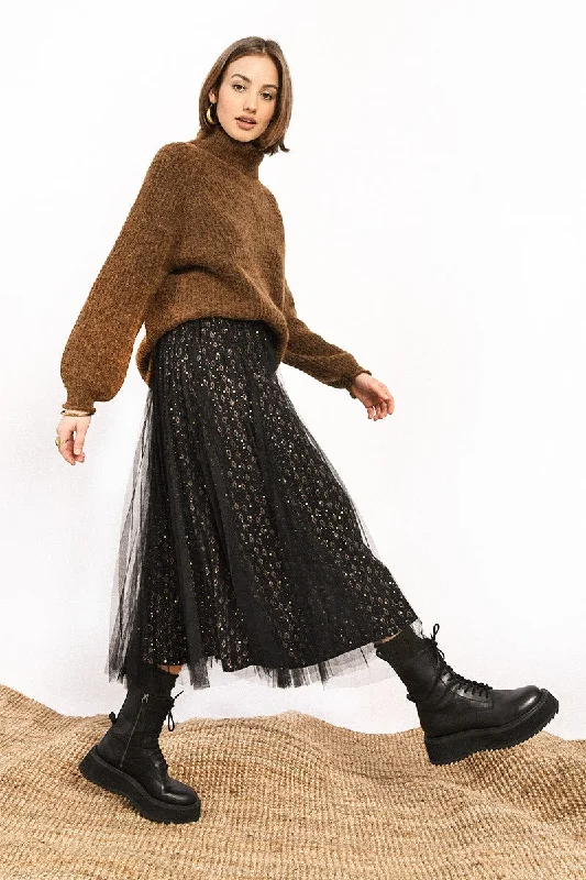 Molly Bracken Tulle Skirt With Printed Lining Bohemian Tulle Dress