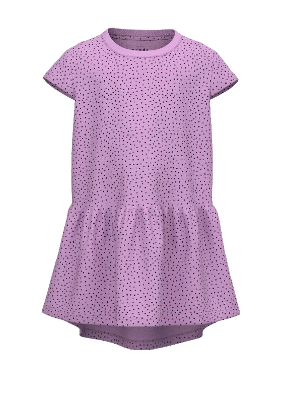 Name It Mini Girl Vigga Capsl Dot Dress, Violet Tulle A-line Tulle Gown