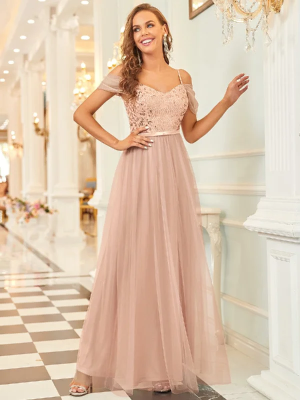 A-Line Sweetheart Neckline Ruffle Sleeve Tulle Wholesale Bridesmaid Dress Tulle Dress Dazzle A-Line Sweetheart Neckline Ruffle Sleeve Tulle Wholesale Bridesmaid Dress Tulle Dress Dazzle