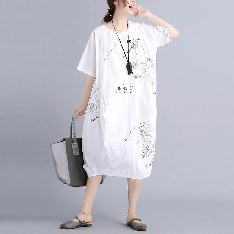 Summer Dress Shirt Casual Women European Style T-shirt Dresses Office Shirt Dress