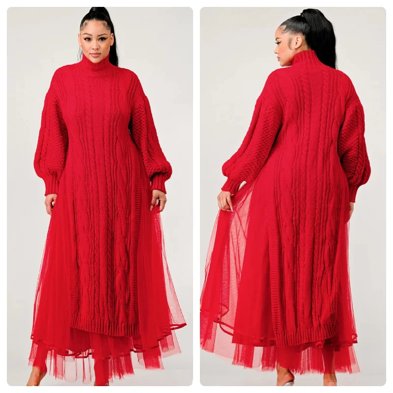 Farrah Red Tulle Dress Tulle Wedding Gown