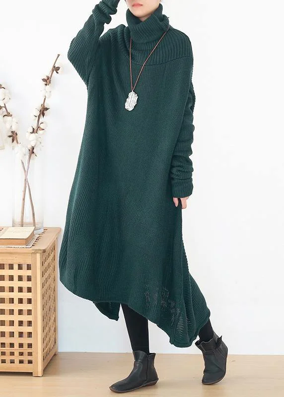 back open Sweater high neck dress outfit Moda blackish green Hipster knitted tops Comfortable Sweater Dress back open Sweater high neck dress outfit Moda blackish green Hipster knitted tops Comfortable Sweater Dress