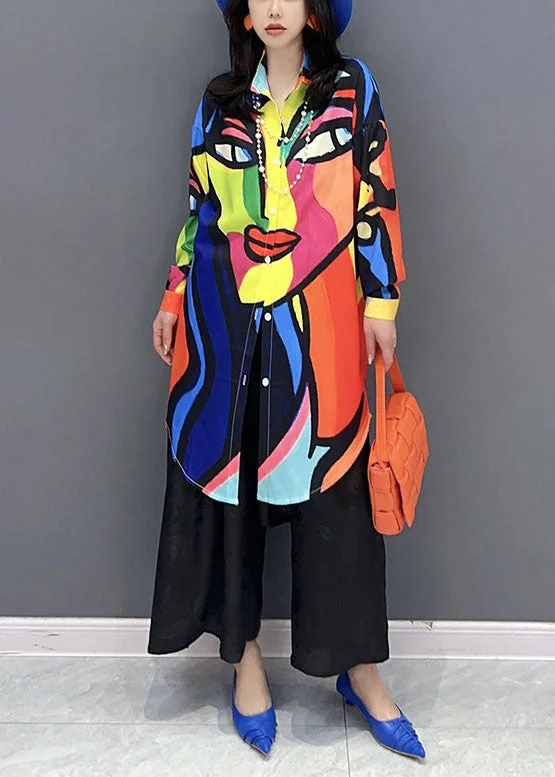 Art Colorblock Peter Pan Collar Print Patchwork Cotton Shirts Dress Long Sleeve Short Shirt Dress Art Colorblock Peter Pan Collar Print Patchwork Cotton Shirts Dress Long Sleeve Short Shirt Dress