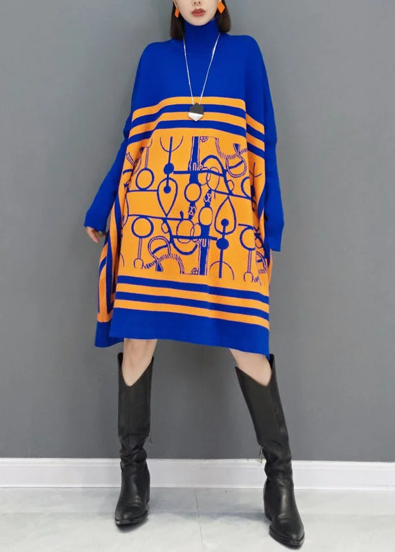 Boutique Yellow Print Hign Neck Patchwork Knit Sweater Dress Winter Sweater Dress Glam Boutique Yellow Print Hign Neck Patchwork Knit Sweater Dress Winter Sweater Dress Glam