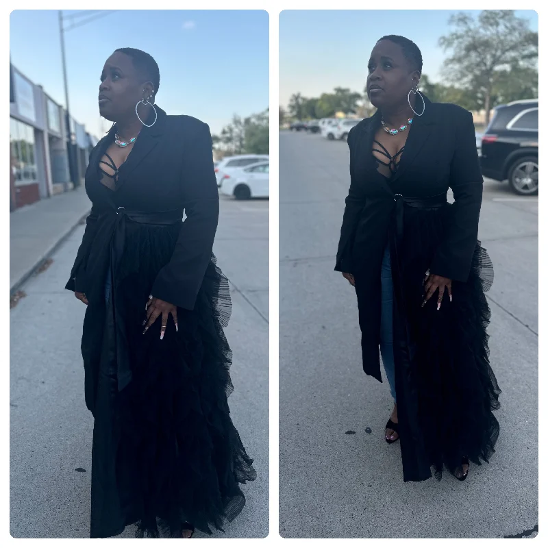 The Kelsee Tulle Dress/Blazer Tulle Dress Fit