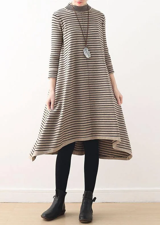 Chic nude striped Sweater outfits DIY high neck daily sweater dress Chunky Knit Sweater Dress Chic nude striped Sweater outfits DIY high neck daily sweater dress Chunky Knit Sweater Dress
