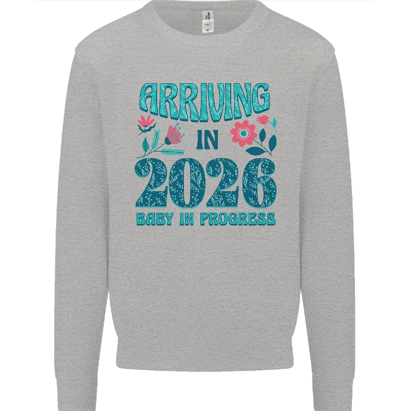 Arriving 2026 New Baby Pregnancy Pregnant Mens Sweatshirt Jumper