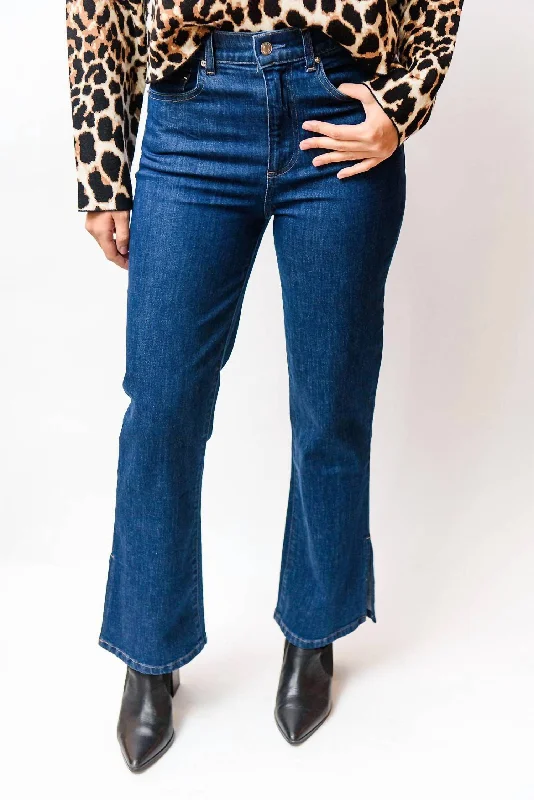 Stella Crop Flare In Blue