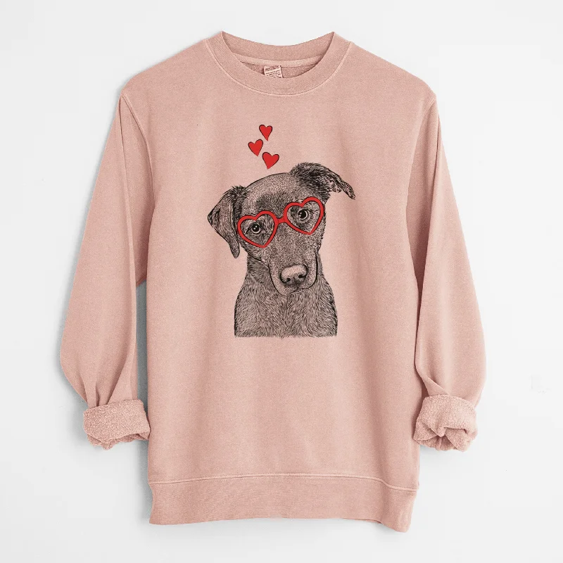 Valentine Sadie the Whipador - Unisex Pigment Dyed Crew Sweatshirt