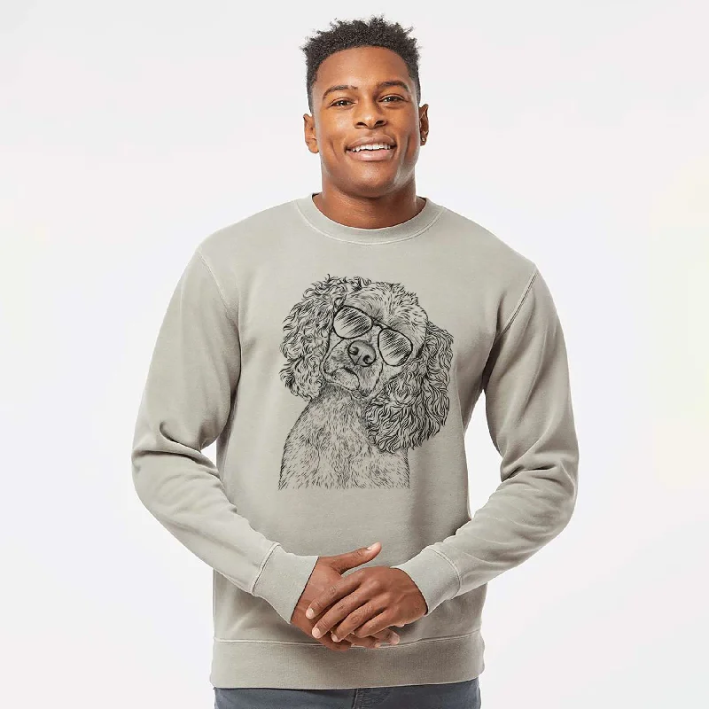 Aviator Sadie the Cocker Spaniel - Unisex Pigment Dyed Crew Sweatshirt