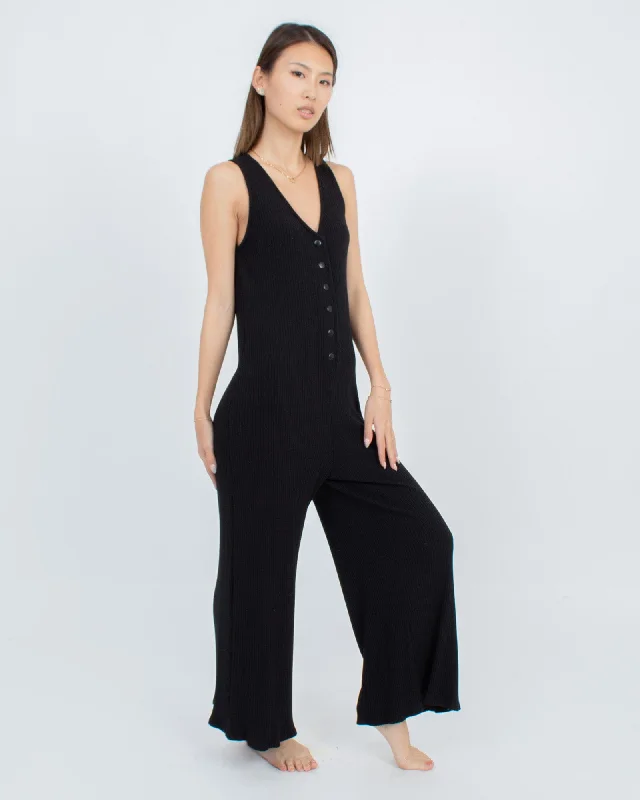 Sleeveless Ribbed Jumpsuit