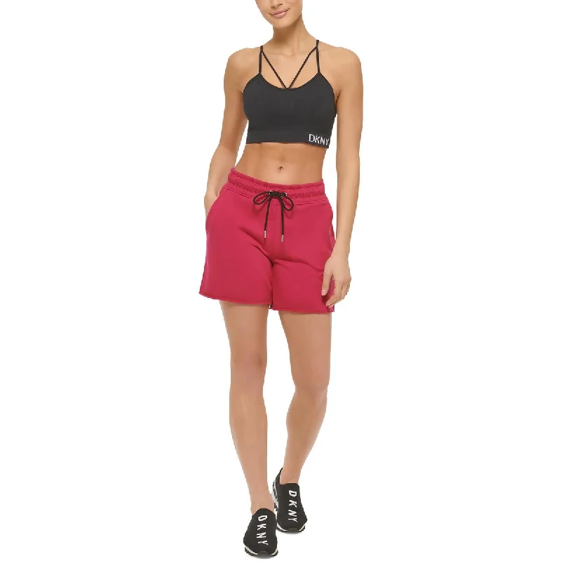 DKNY Sport Womens Logo Fitness Shorts Casual Sweatshirts for Women