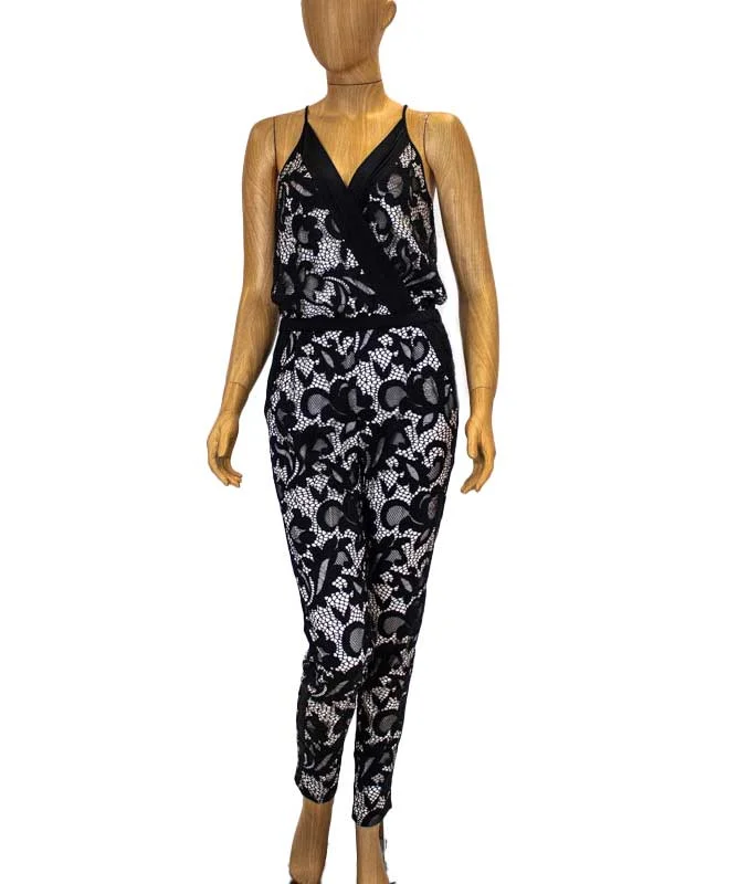 Black "Shany" Lace Jumpsuit