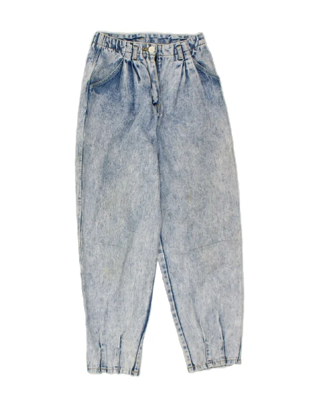 VINTAGE Womens Tapered Jeans W34 L27 Blue Cotton
