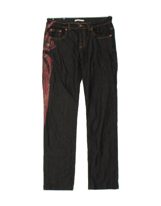 FERRE Womens Straight Jeans IT 44 Medium W30 L30 Grey Cotton