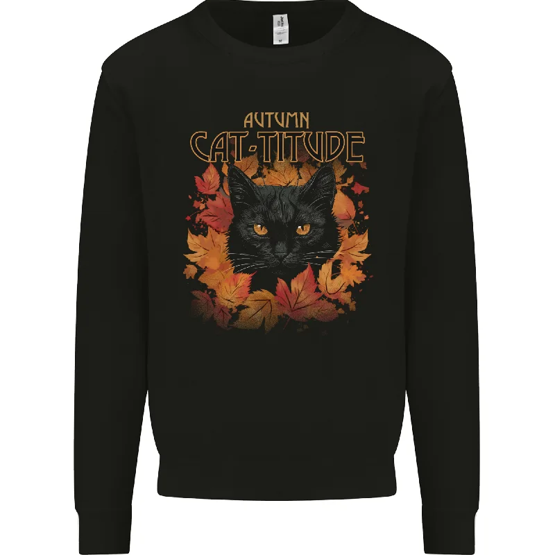 Autumn Catitude Cat Mens Sweatshirt Jumper