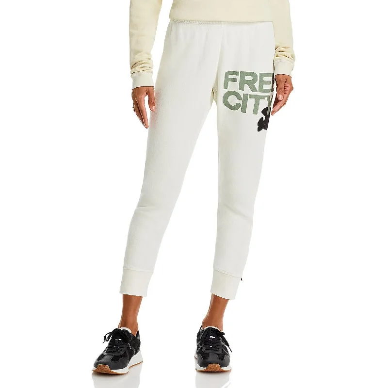 Free City Womens Fitness Lifestyle Sweatpants Trendy Sweatshirt Hoodie