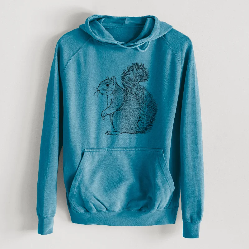 Eastern Fox Squirrel - Sciurus niger  - Mid-Weight Unisex Vintage 100% Cotton Hoodie Trendy Sweatshirt Hoodie