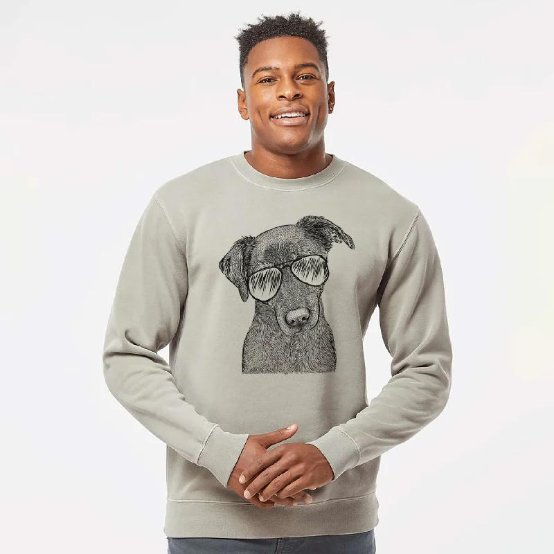 Aviator Sadie the Whipador - Unisex Pigment Dyed Crew Sweatshirt