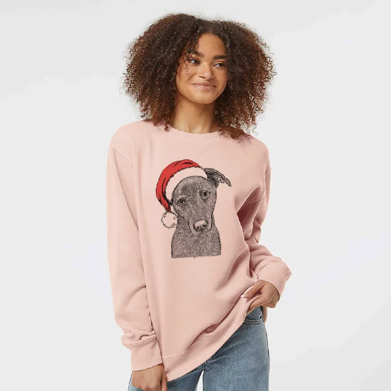 Santa Sadie the Whipador - Unisex Pigment Dyed Crew Sweatshirt