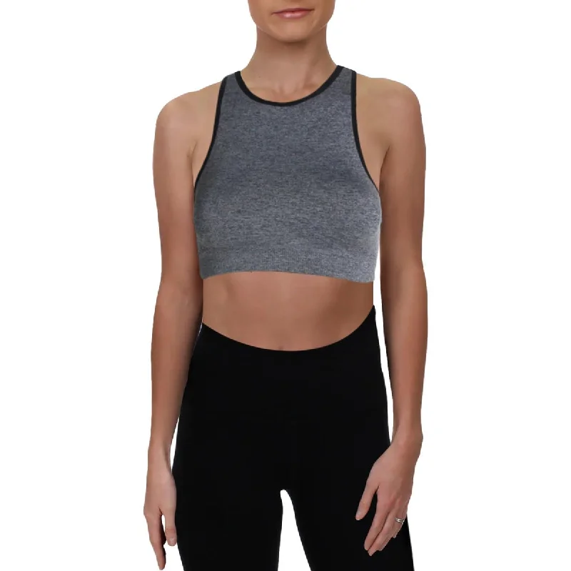 Marc New York by Andrew Marc Womens High Neck Racerback Sports Bra Warm Fleece Sweatshirts