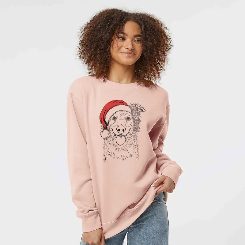 Santa Ruxtin the Mixed Breed - Unisex Pigment Dyed Crew Sweatshirt