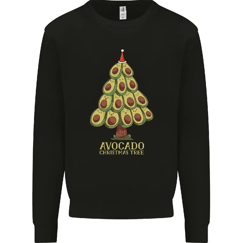Avocado Christmas Tree Xmas Funny Food Mens Sweatshirt Jumper