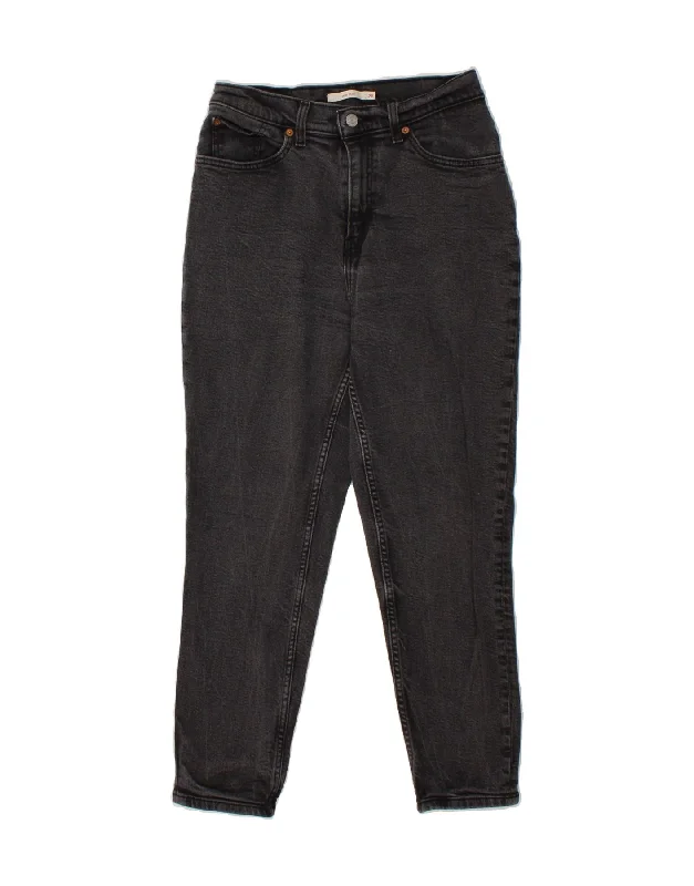 LEVI'S Womens Mom Jean Tapered Jeans W28 L26 Grey Cotton