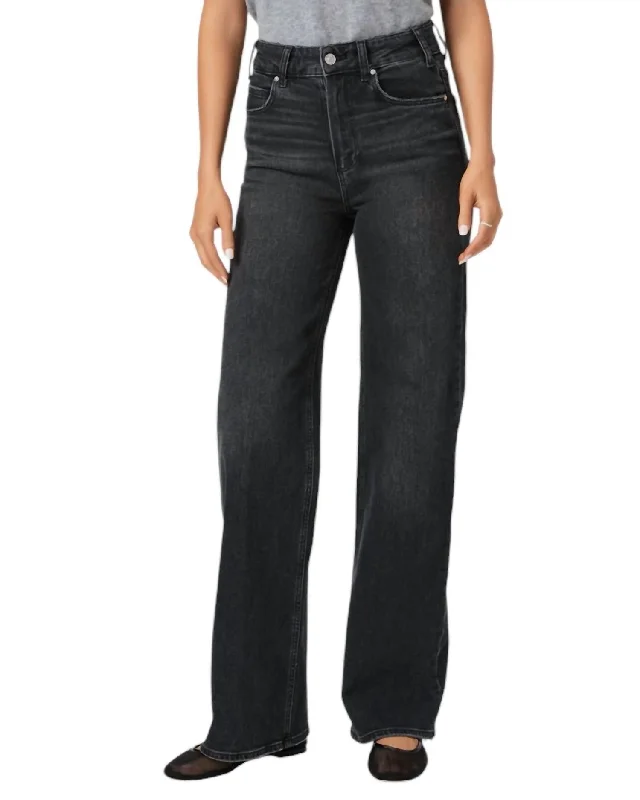 Sasha 32" Wide Leg Jean In Viper Black Distressed