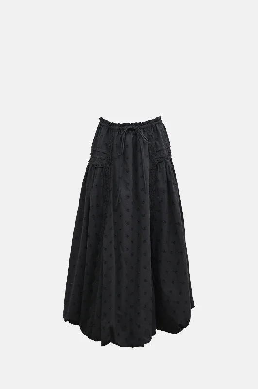 Agatha Puff Skirt Black Warm Hoodie Sweatshirt Style