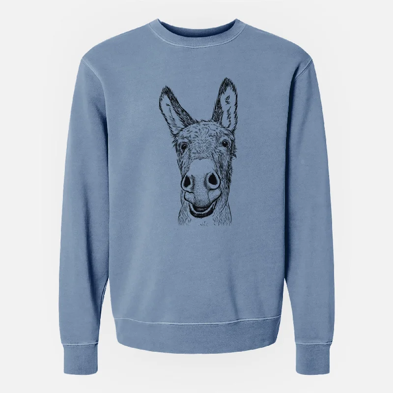 Bare Samule the Donkey - Unisex Pigment Dyed Crew Sweatshirt