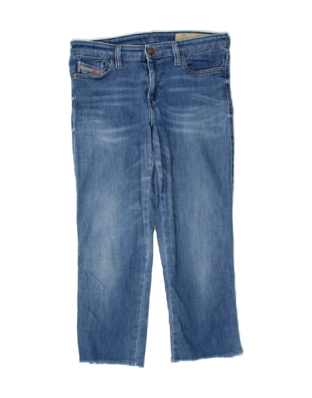 DIESEL Womens Skinzee-xp Capri Straight Jeans W30 L22 Blue Cotton