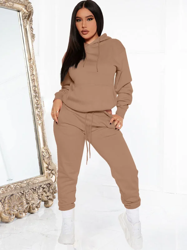 Women’s Drawstring Hoodie And Matching Joggers Comfortable Women’s Hoodies