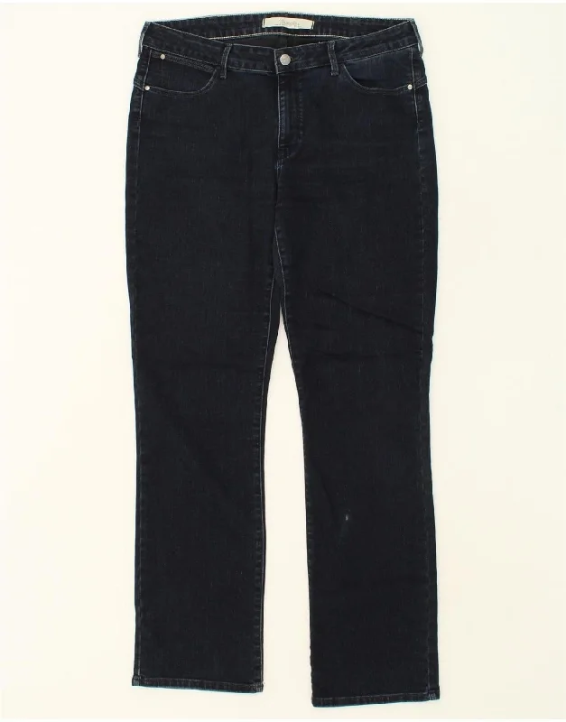 WRANGLER Womens Sara Narrow Straight Jeans W33 L32  Navy Blue Cotton