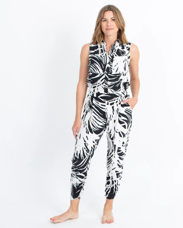 Sleeveless Printed Jumpsuit