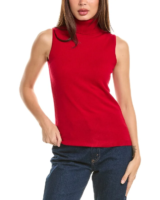 Forte Cashmere Sleeveless Turtleneck Cashmere Sweater Women's sweaters