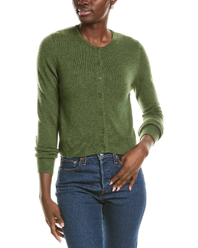 Forte Cashmere Cropped Cashmere Cardigan Lightweight sweaters for spring