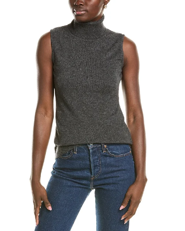 Forte Cashmere Sleeveless Turtleneck Cashmere Sweater Adidas sweaters
