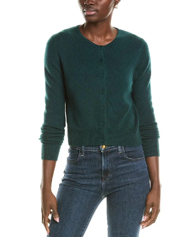 Forte Cashmere Cropped Cashmere Cardigan College sweaters
