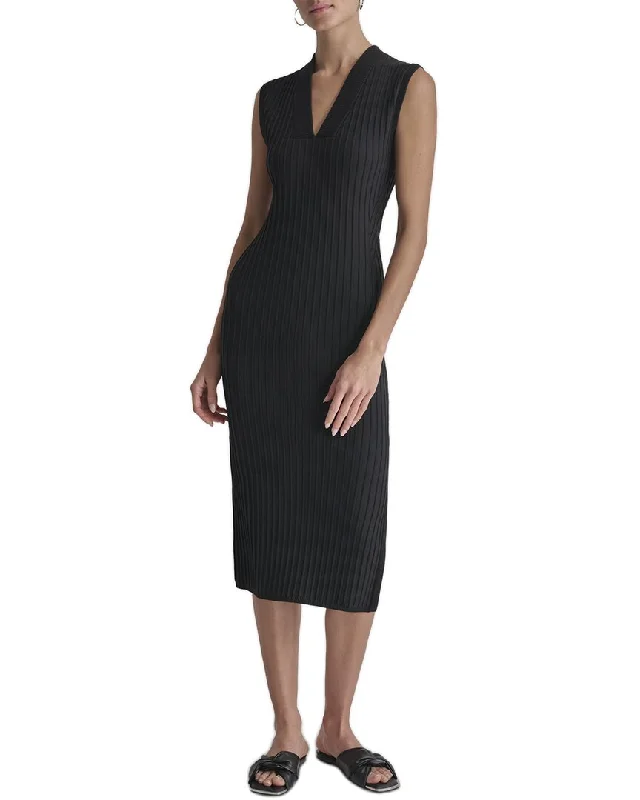 Dkny Wide Rib Sweaterdress Alpaca wool sweaters