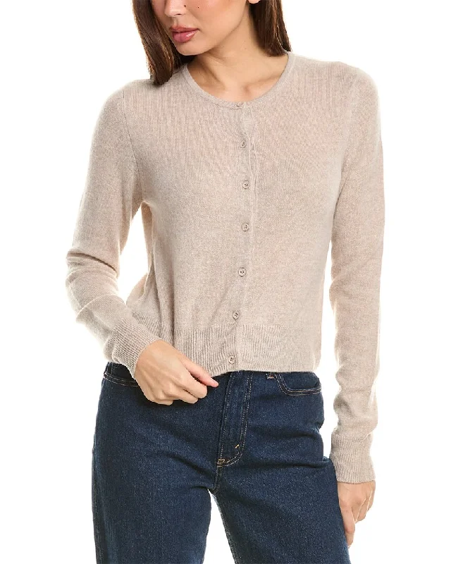 Forte Cashmere Cropped Cashmere Cardigan UV protection sweaters
