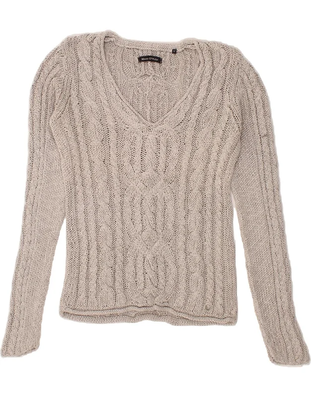 MARC O'POLO Womens V-Neck Jumper Sweater UK 14 Medium Grey Cotton Best sweaters for formal occasions MARC O'POLO Womens V-Neck Jumper Sweater UK 14 Medium Grey Cotton Best sweaters for formal occasions