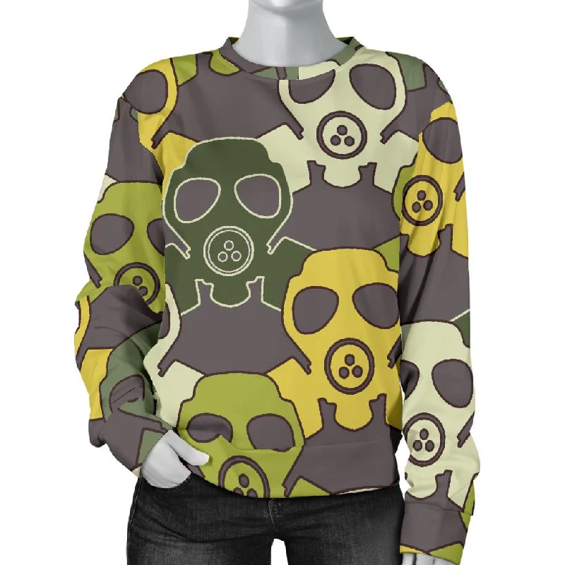 Radiation Mask Pattern Print Women's Sweatshirt Wrinkle-resistant sweaters