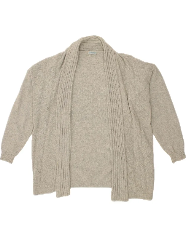 SARA GLENZER Womens Open Cardigan Sweater UK 14 Medium Grey Wool Budget-friendly sweaters SARA GLENZER Womens Open Cardigan Sweater UK 14 Medium Grey Wool Budget-friendly sweaters