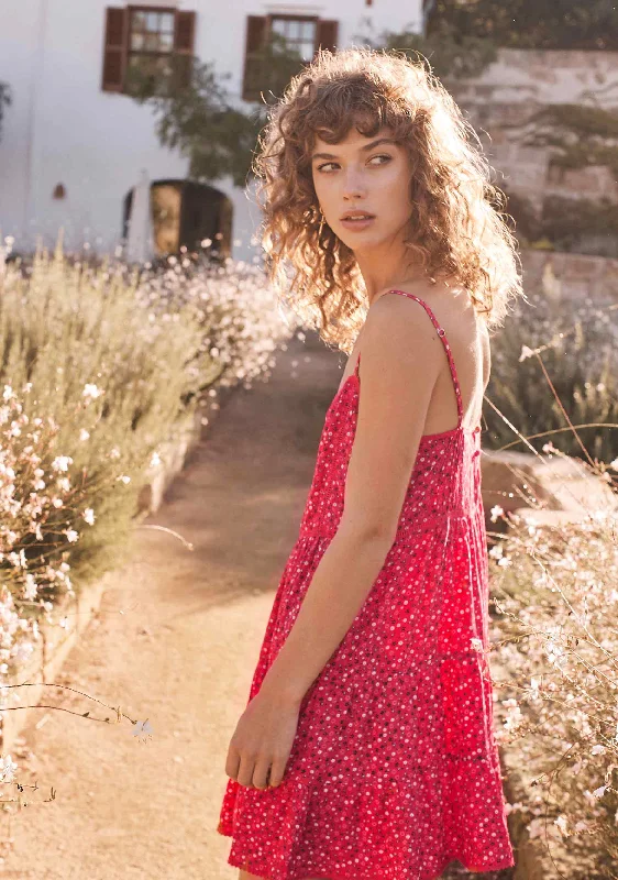 Daphne Easy Days Mini Dress Red Women's mini dresses