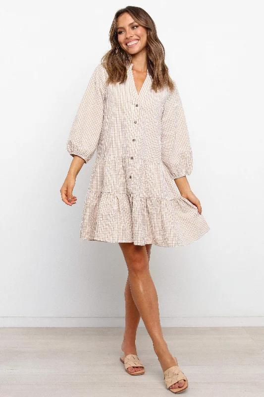 Daria Dress - Beige Cocktail mini dresses
