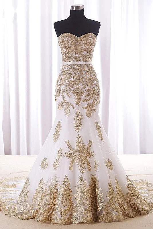 Elegant Mermaid Sweetheart Lace Up Long Wedding Dress Prom Dress Off-shoulder Bridal Dress Elegant Mermaid Sweetheart Lace Up Long Wedding Dress Prom Dress Off-shoulder Bridal Dress