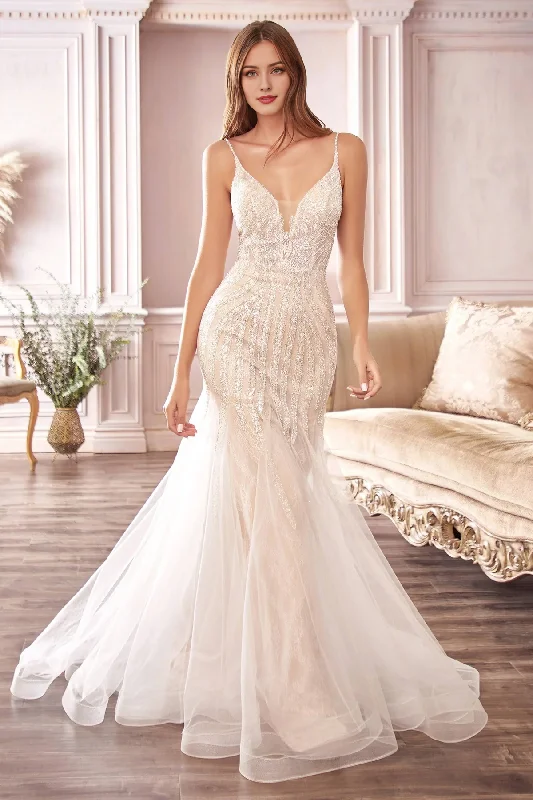Stunning Beaded Mermaid Gown V-Neck Tulle Sparkling Wedding Dress Romantic Satin Dress Stunning Beaded Mermaid Gown V-Neck Tulle Sparkling Wedding Dress Romantic Satin Dress